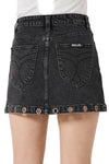 Rolla's High Line Mini Skirt in Black Sand Eyelet