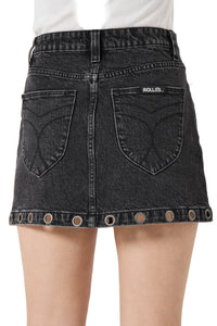 Rolla's High Line Mini Skirt in Black Sand Eyelet