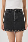 Rolla's High Line Mini Skirt in Black Sand Eyelet