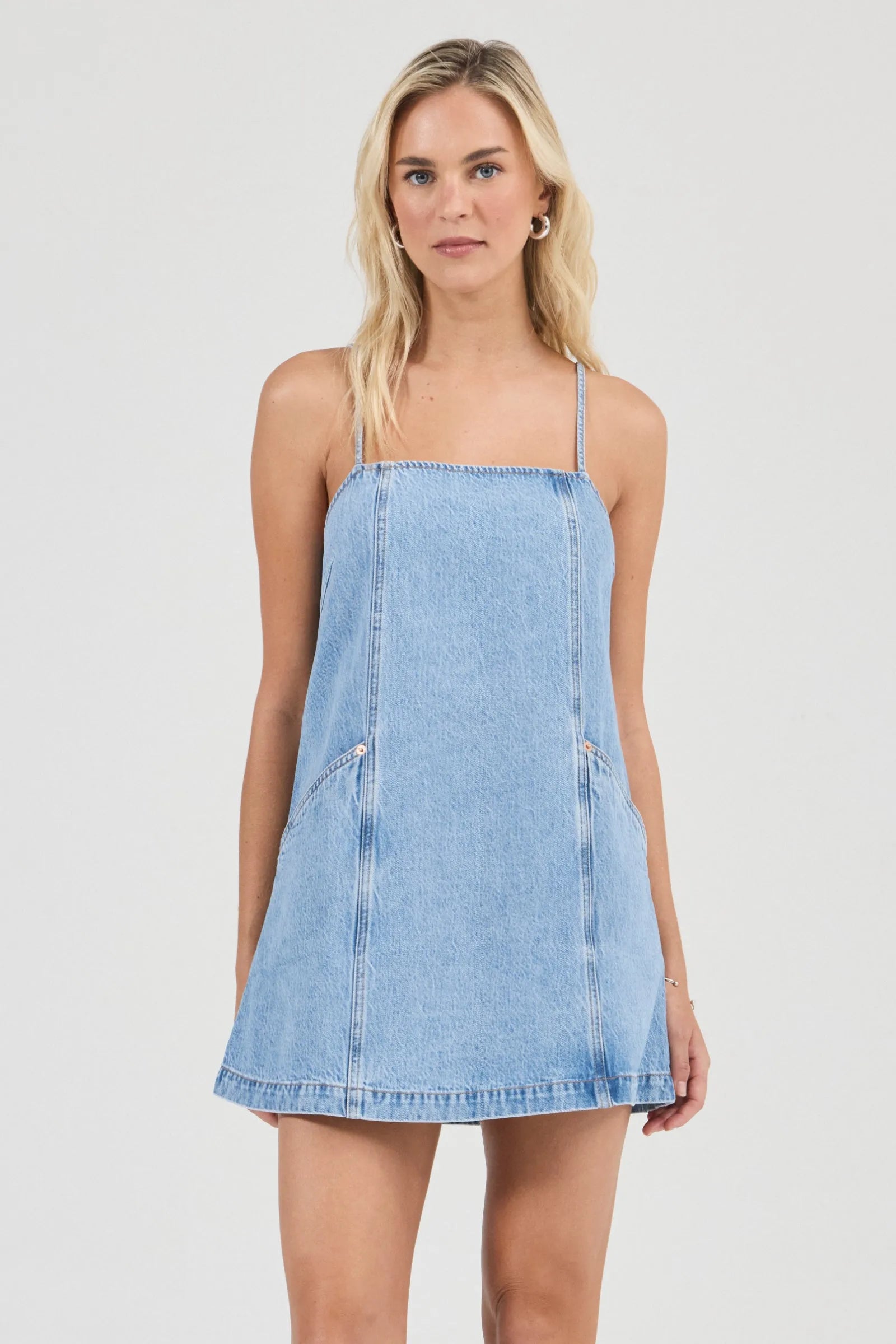 Rolla's Deco Denim Cami Mini Dress