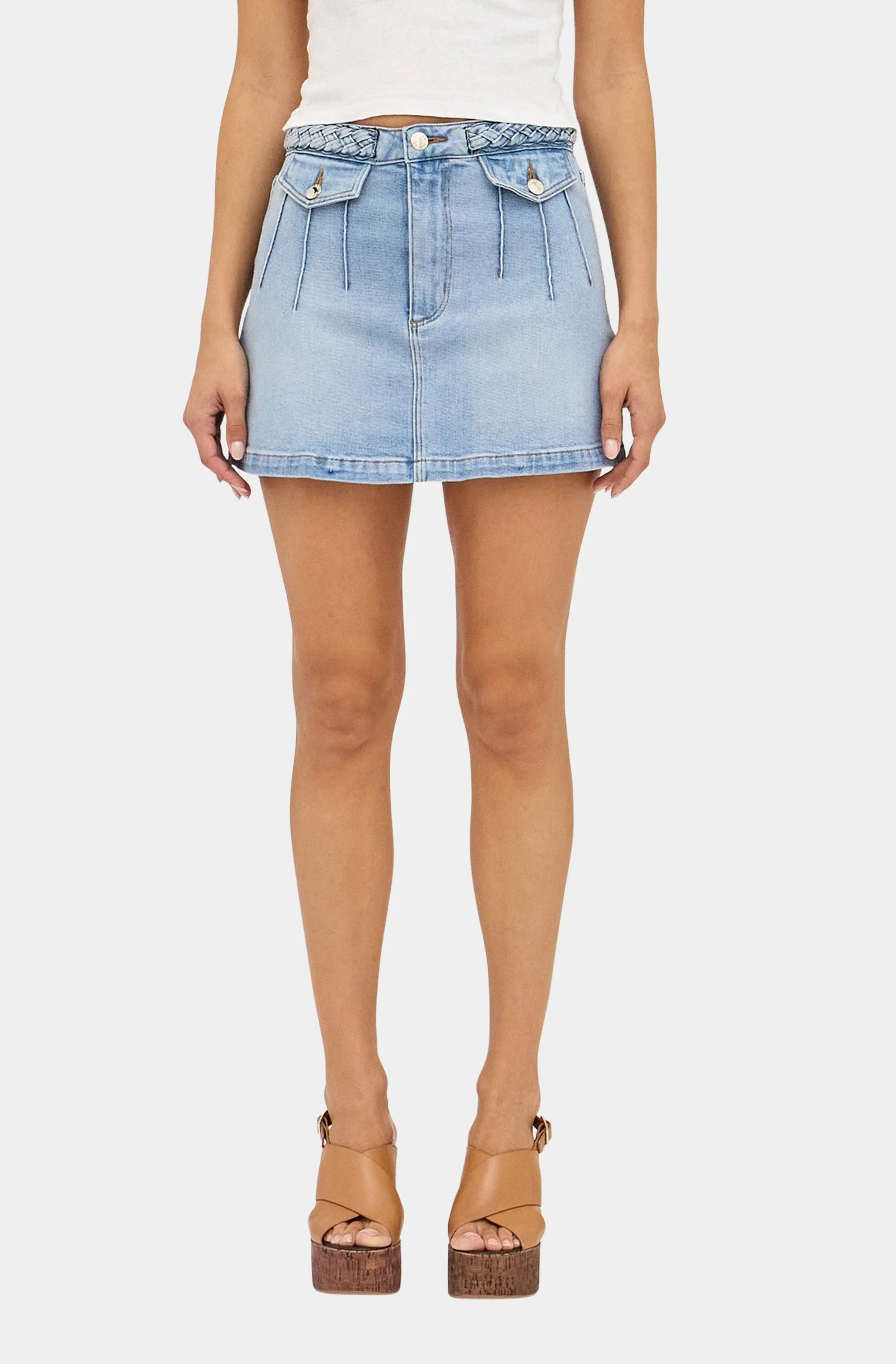 Rolla's Braided High Line Mini Skirt