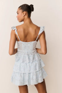 Love Shack Fancy Lanie Top in Snowdrop Blue