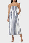 LUSANA Dion Poplin Midi Dress