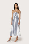 LUSANA Dion Poplin Midi Dress