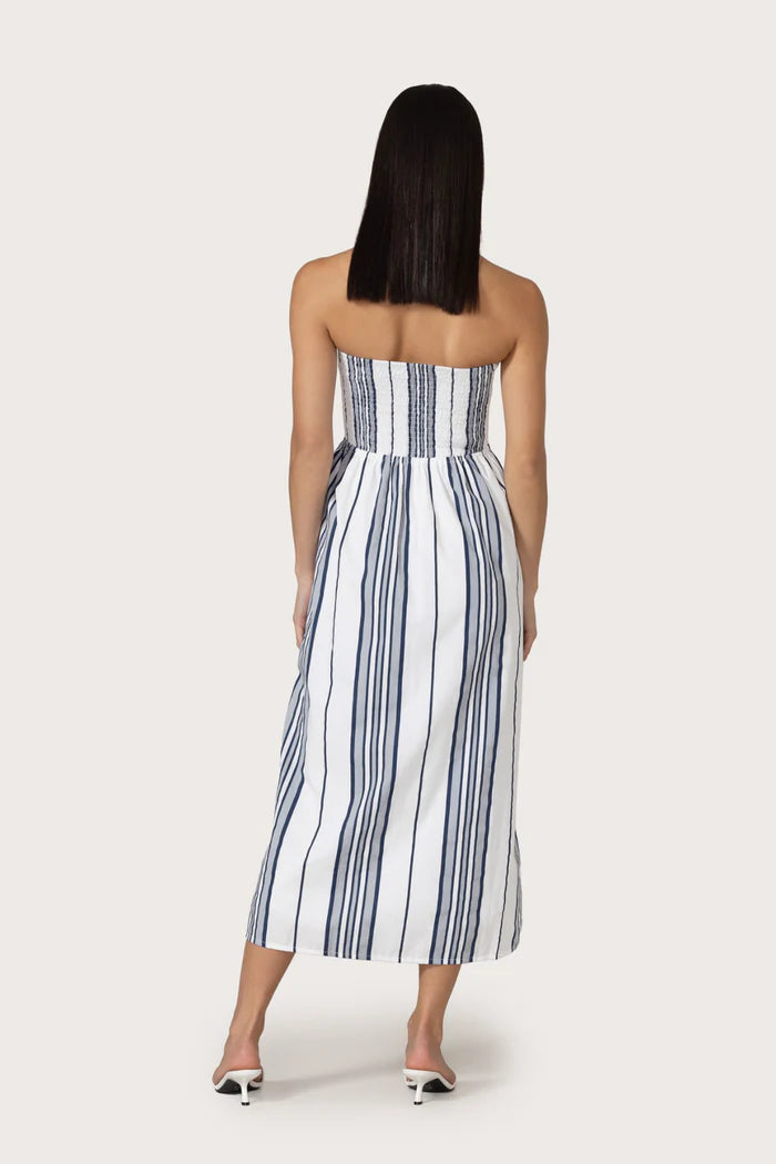 LUSANA Dion Poplin Midi Dress