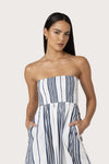 LUSANA Dion Poplin Midi Dress