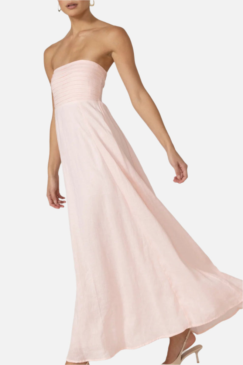 talia linen maxi dress Talia Chocolate Linen Maxi Dress