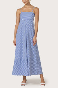 LUSANA Tashi Poplin Maxi Dress
