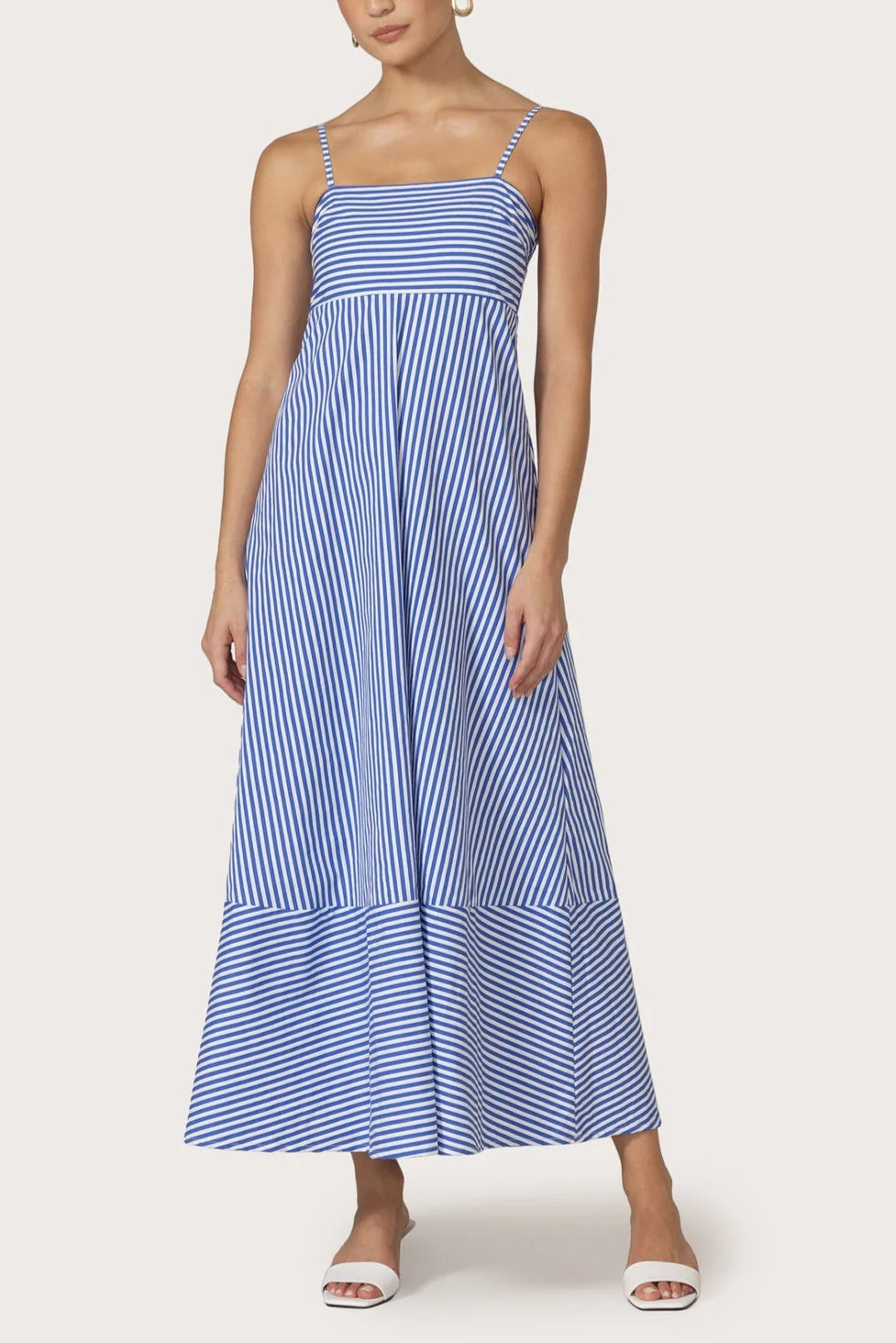 LUSANA Tashi Poplin Maxi Dress