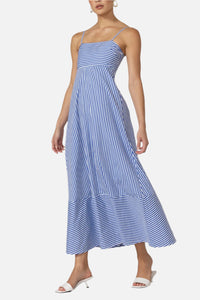 LUSANA Tashi Poplin Maxi Dress