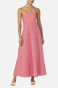 LUSANA Timothy Poplin Maxi Dress