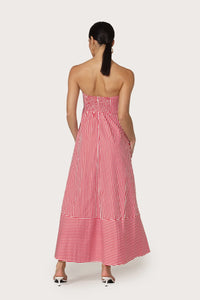 LUSANA Timothy Poplin Maxi Dress