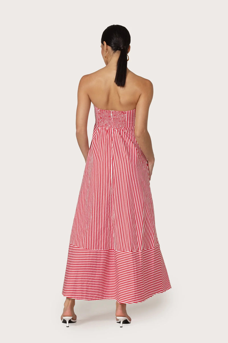 LUSANA Timothy Poplin Maxi Dress