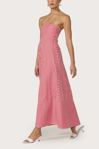 LUSANA Timothy Poplin Maxi Dress
