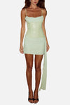 Runaway the Label Seanna Ruched Mini Dress in Key Lime