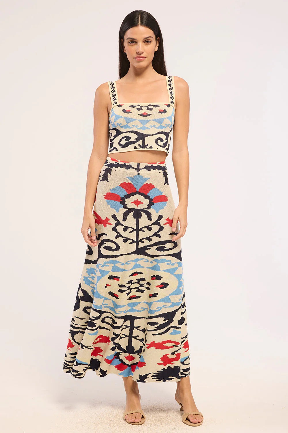 MISA Cora Top & Ocean Midi Skirt Set