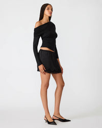 Steve Madden Ryder Knit Top in Black