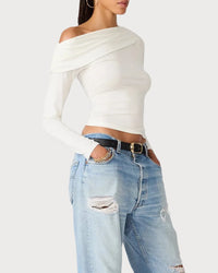 Steve Madden Ryder Knit Top in Cream