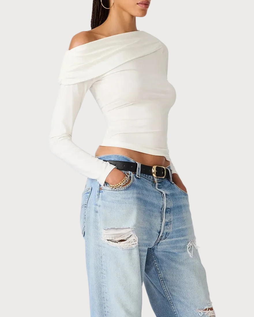Steve Madden Ryder Knit Top in Cream