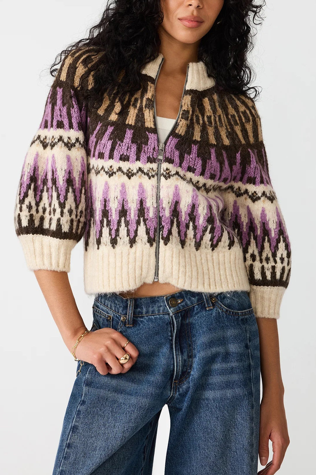 Steve Madden Adley Zip-Up Sweater