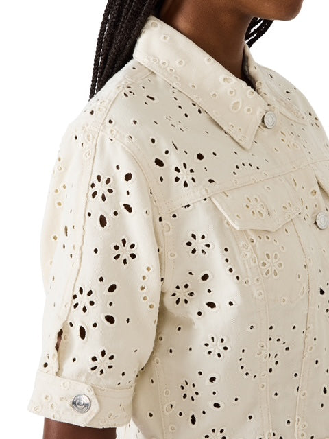 Steve Madden Eyelet Blu Jacket Top
