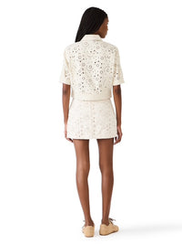 Steve Madden Eyelet Blu Jacket Top