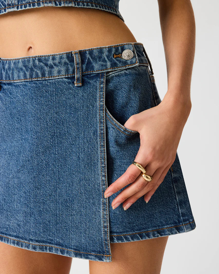 Steve Madden Brighton Skort in Blue Heather