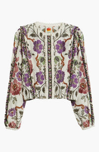 FARM Rio Rococo Flowers Long Sleeve Blouse