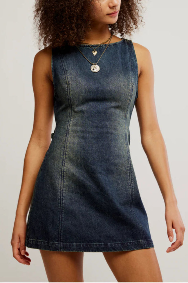 Free People Atlas Denim Mini Dress