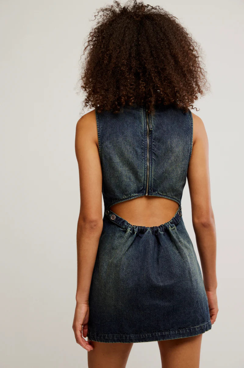 Free People Atlas Denim Mini Dress