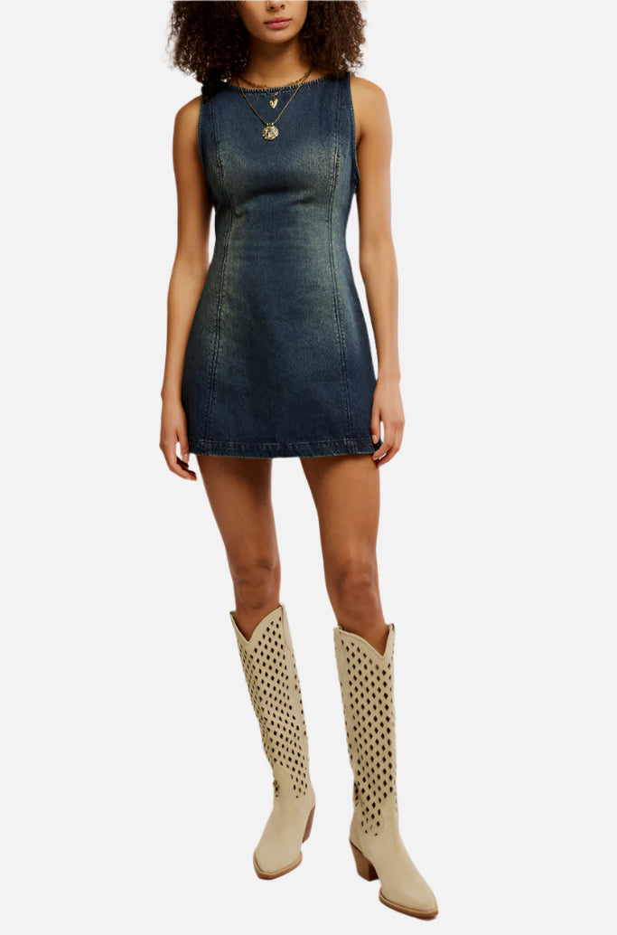Free People Atlas Denim Mini Dress