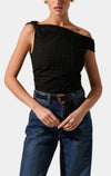 ASTR The Label Lindy Textured Off Shoulder Top