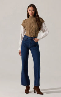 ASTR The Label Angeline Mixed Media Sweater