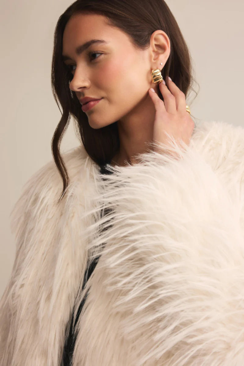 Z Supply Cyndi Faux Fur Crop Jacket