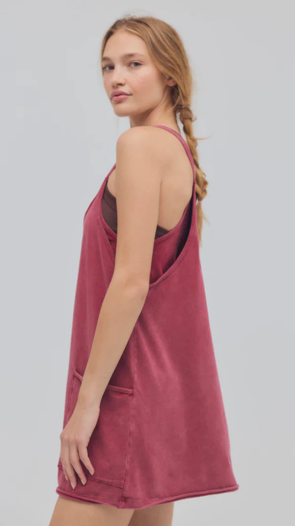 FP Movement Hot Shot Mini Dress in Brick