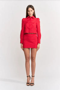En Saison Skye Shirt Top & Mini Skirt Set