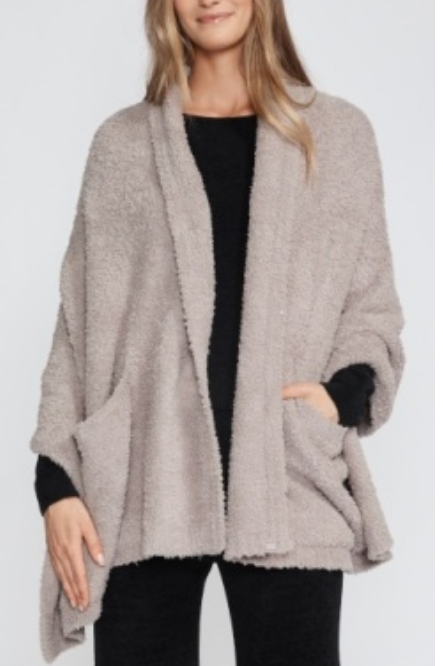 Barefoot Dreams CozyChic Travel Shawl in Pewter
