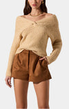 ASTR The Label Franisbel Off The Shoulder Sweater