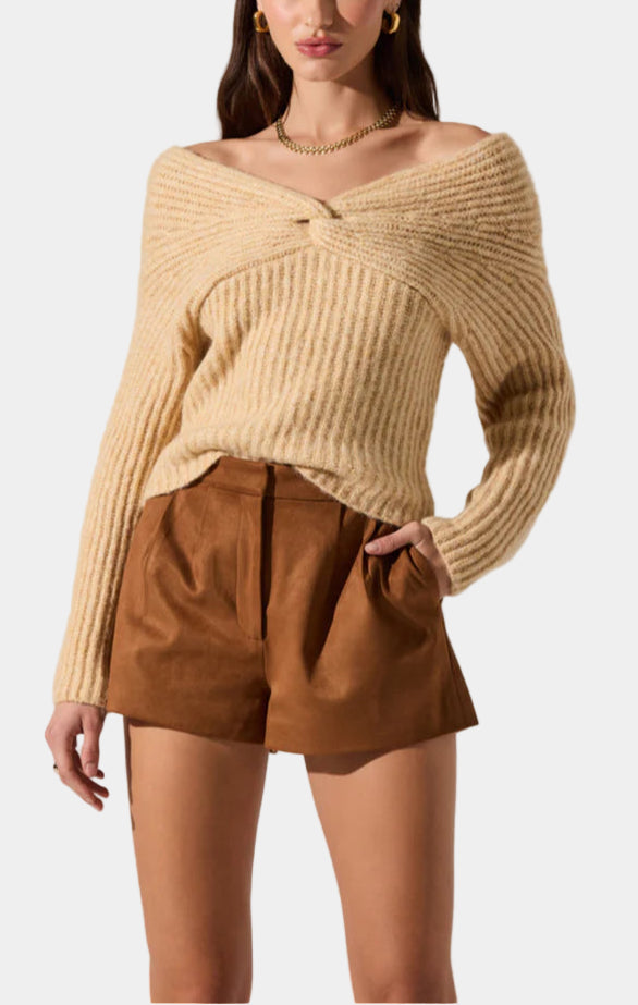 ASTR The Label Franisbel Off The Shoulder Sweater