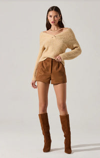 ASTR The Label Franisbel Off The Shoulder Sweater