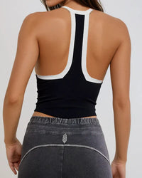 FP Movement All Clear V Neck Colorblock Cami in Black White