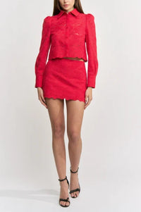 En Saison Skye Shirt Top & Mini Skirt Set