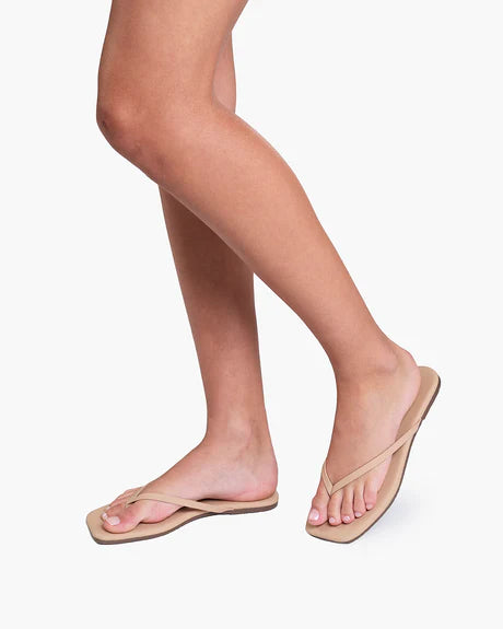 TKEES Square Toe Lily Flip Flops in Sunkissed