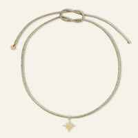 HART Star Compass Charm with Gold Lurex Necklace Cord