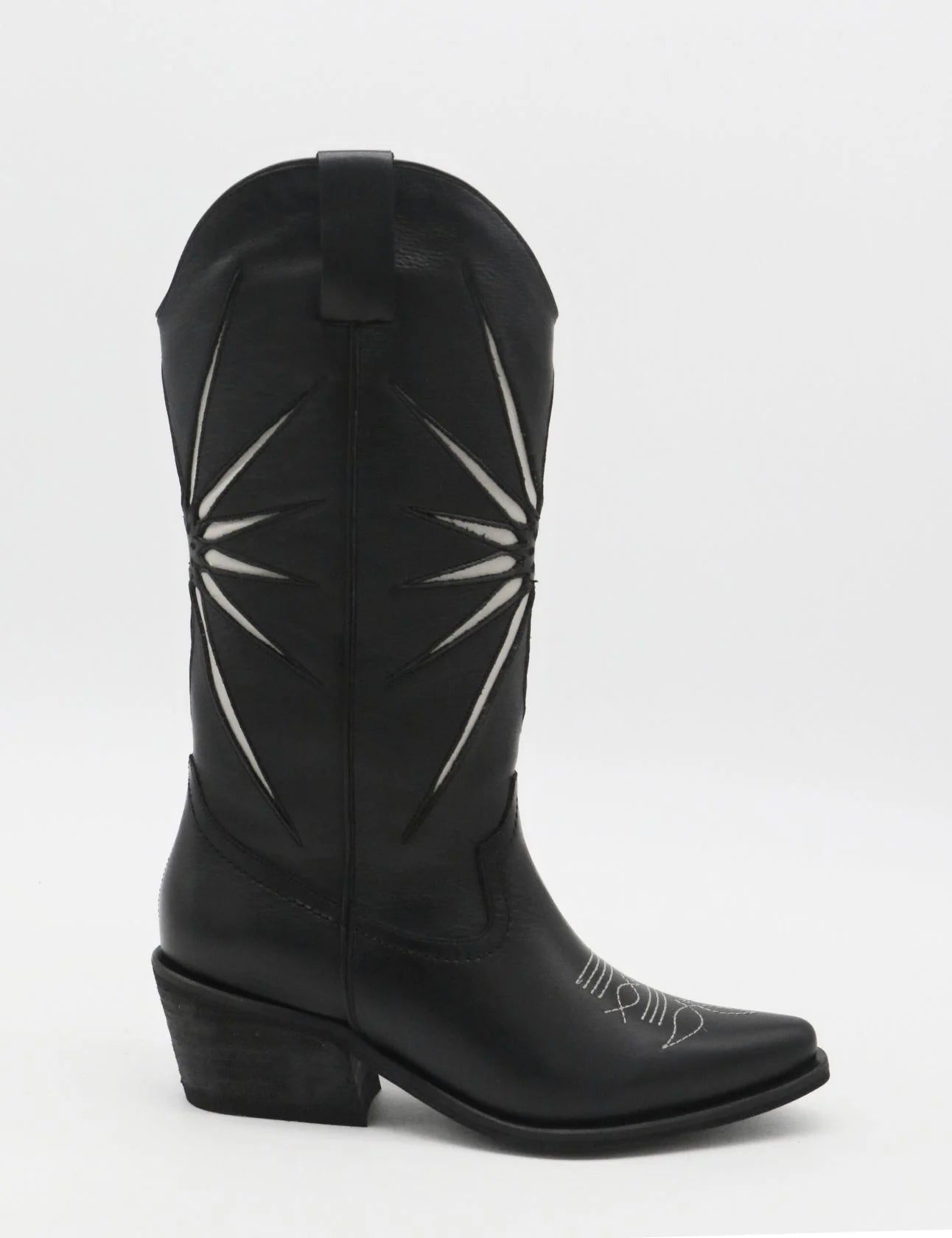 Stivali NY Moonrise Western Cowboy Boots in Black