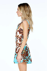CIEBON Akia Printed Button Top & Clea Pleated Shorts Set