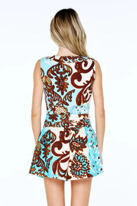 CIEBON Akia Printed Button Top & Clea Pleated Shorts Set