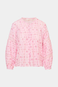 Love Shack Fancy Lita Floral Cotton Voile Top