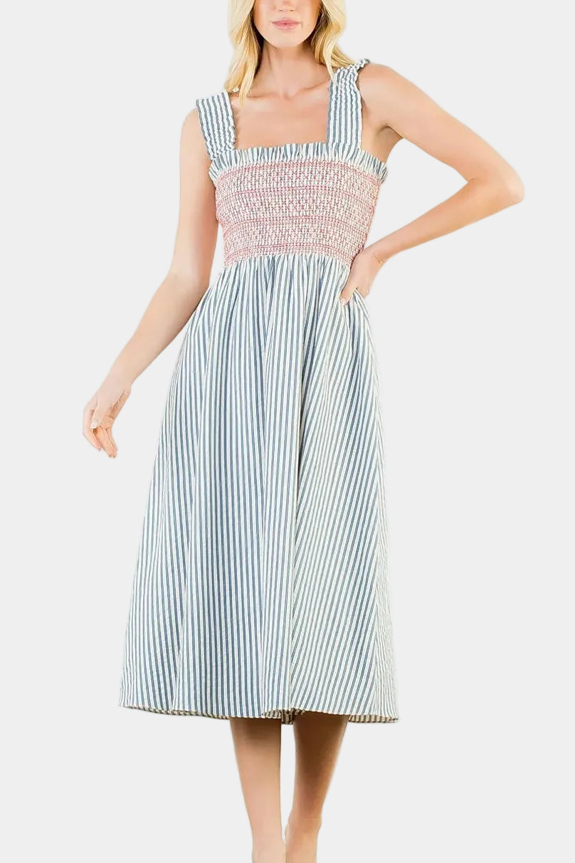 Kori Stripe Midi Dress