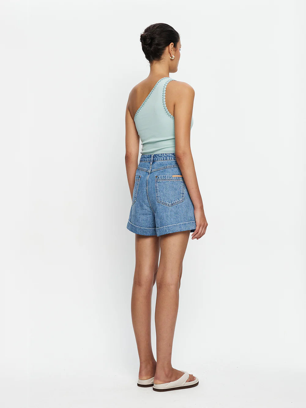 KIVARI Tallulah One Shoulder Tank in Haze